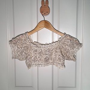 Lace milkmaid top